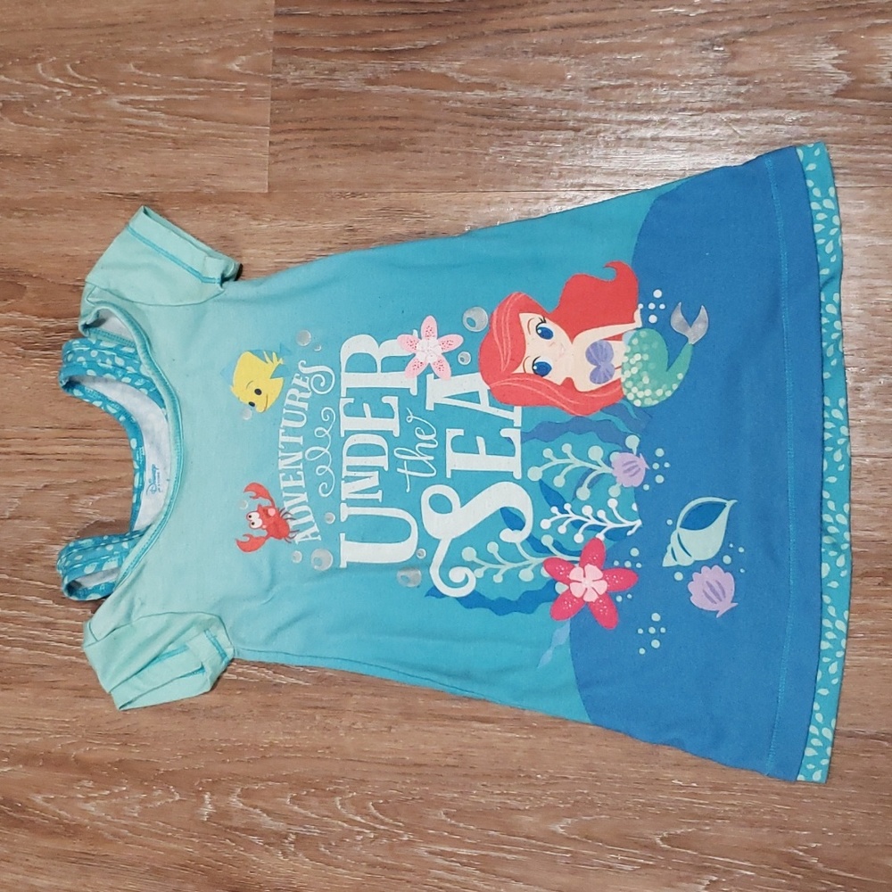 (4) The Disney Store Ariel's The Little Mermaid Youth Girl's Nightgown Pajamas